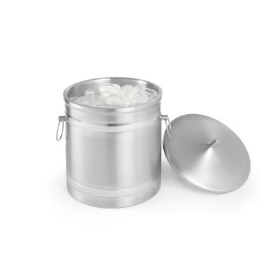 Box na led s dvojitými stěnami, BarUp, 5L, Stříbrná, ⌀200x(H)230mm | 594704